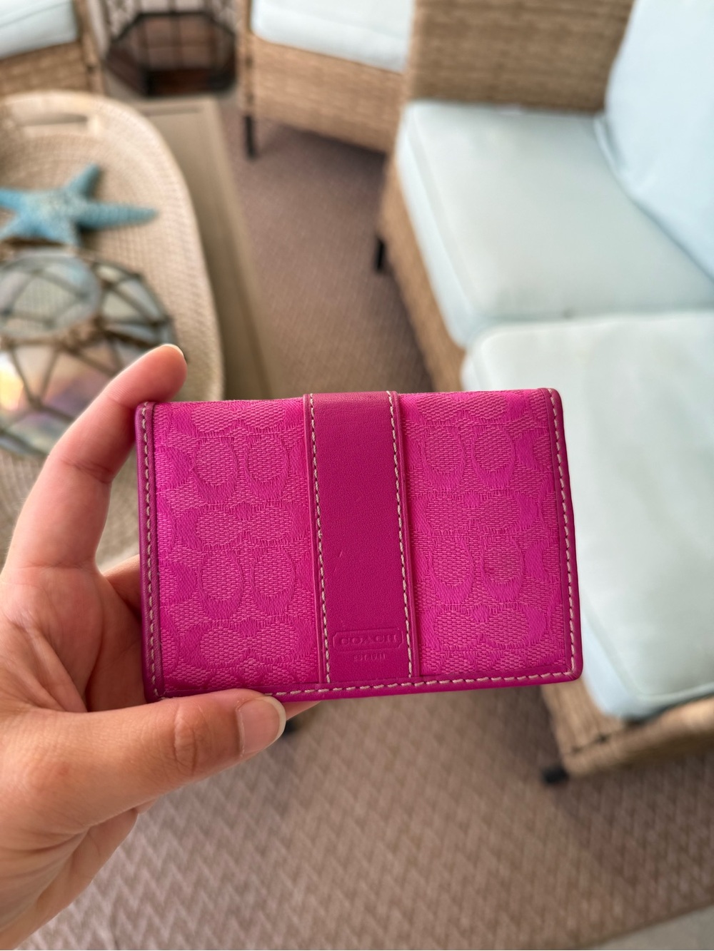 COACH Pink Card Holder